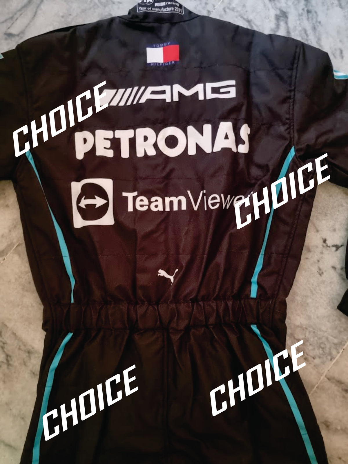 Mercedes Hamilton F1 Printed Suit 2022