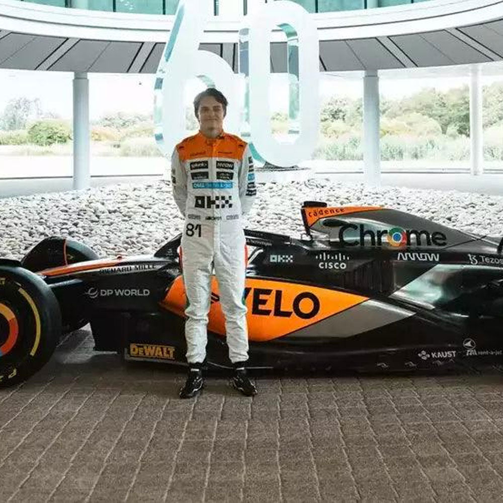 NEW MCLAREN SILVERSTONE OSCAR PIASTRI 2023 RACE SUIT F1 TEAM