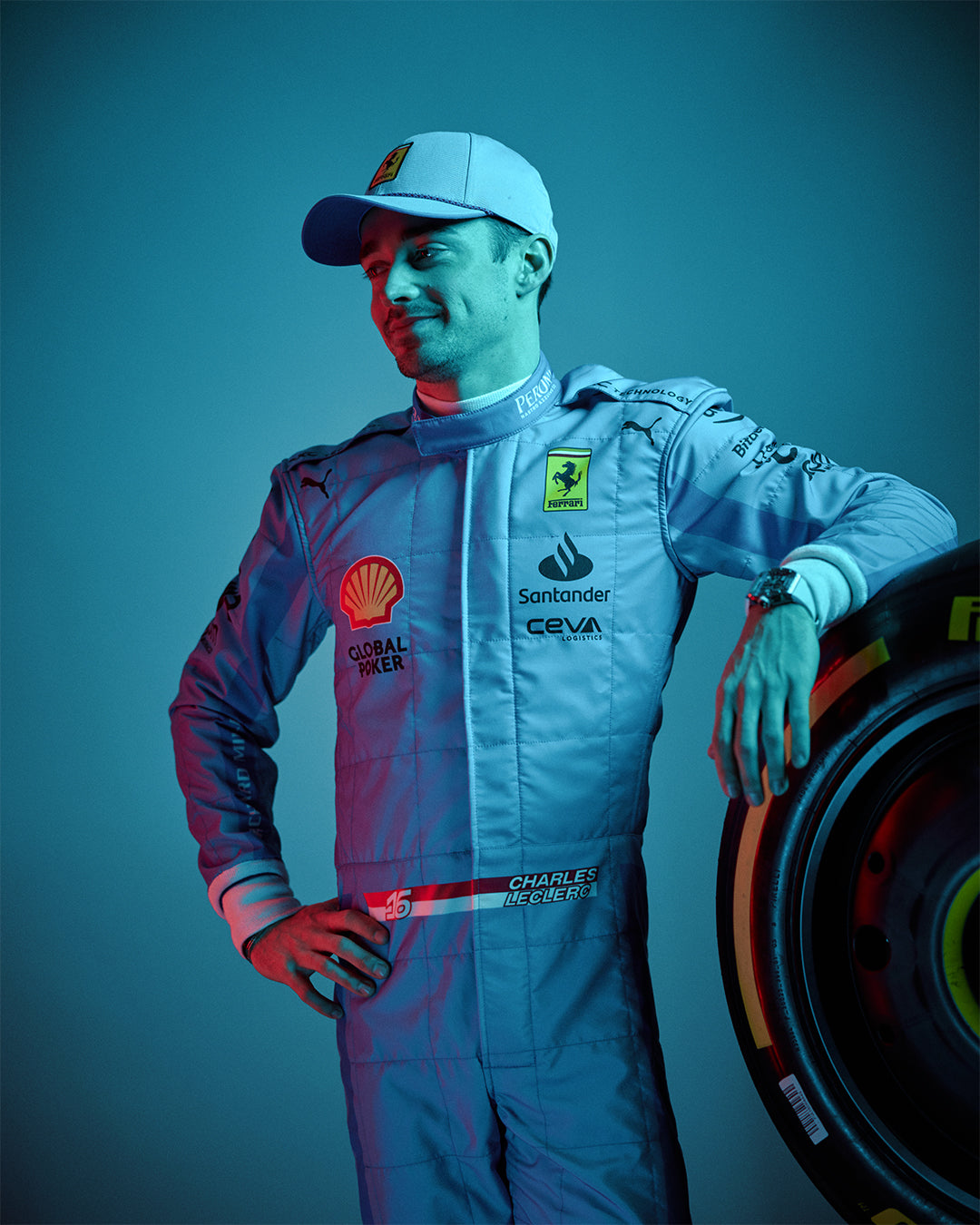 Scuderia Ferrari Charles Leclerc Miami Grand Prix race suits 2024